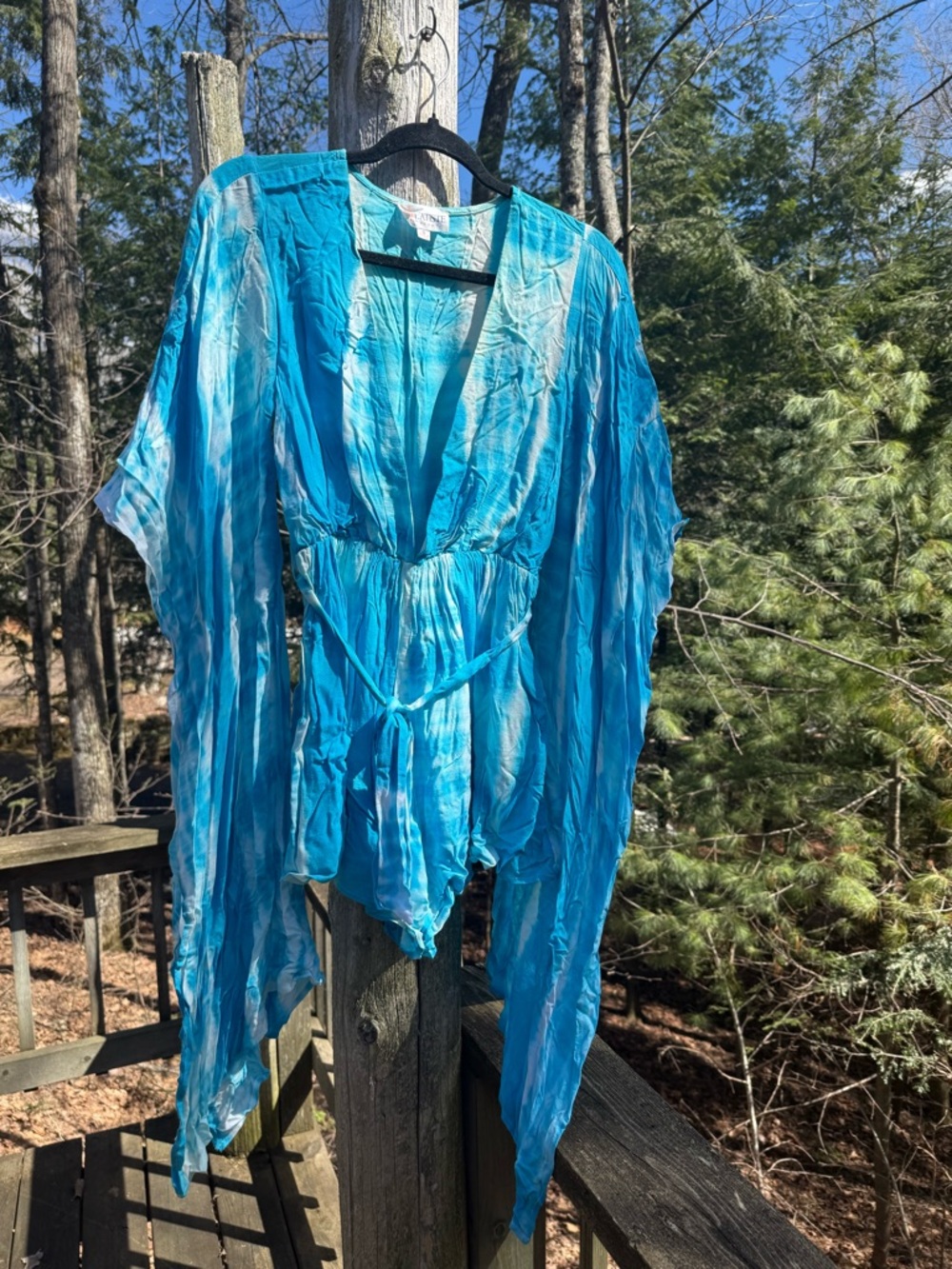 Blue Tie-Dye Lightweight Romper